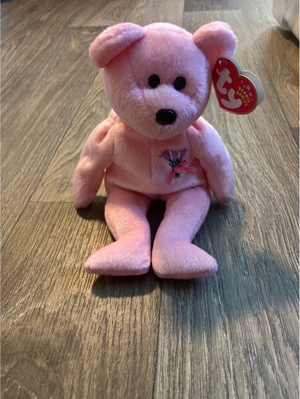 Ty Beanie Baby Mum Pink Bear Plush Toy with Tag